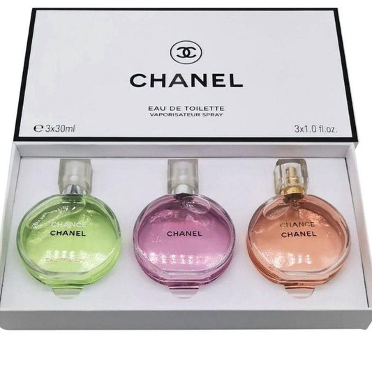 COFFRET PARFUMS CHANEL CHANCE – Eau de Toilette (3 x 30 ml)